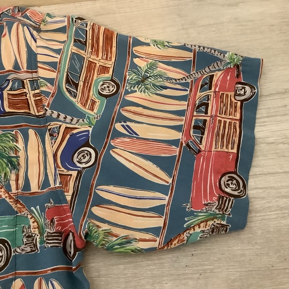Beck Sport Hawaiian Shirt Men’s Large Button Up Surfboard Station wagon Cars - Picture 9 of 16